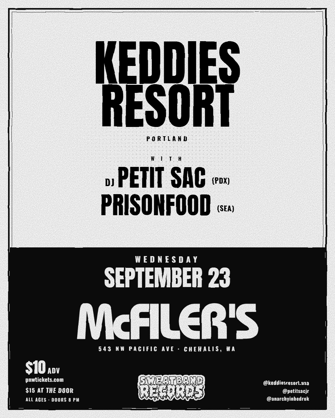 Keddies Resort, DJ Petit Sac & PRISONFOOD